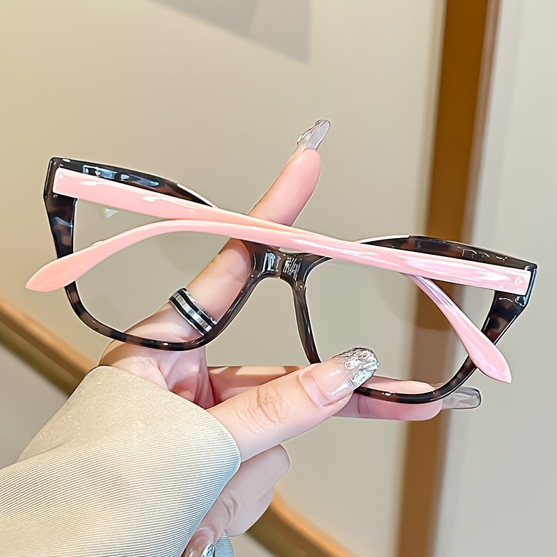 Women's Cat Eye Reading Glasses Vintage Clear Lenses Full Rim PC Frame Metal Hinges +1.0 to +4.0