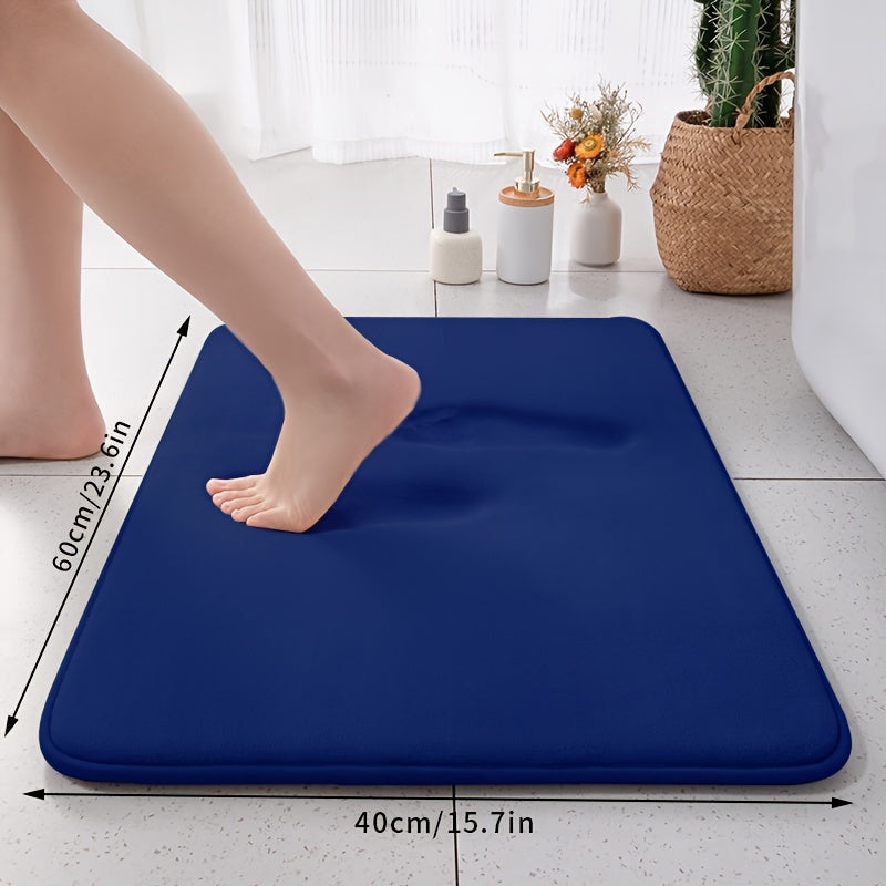 Alfombra de baño de esponja de alta densidad 39.88x59.94cm Antideslizante Suave Blanca Absorbente