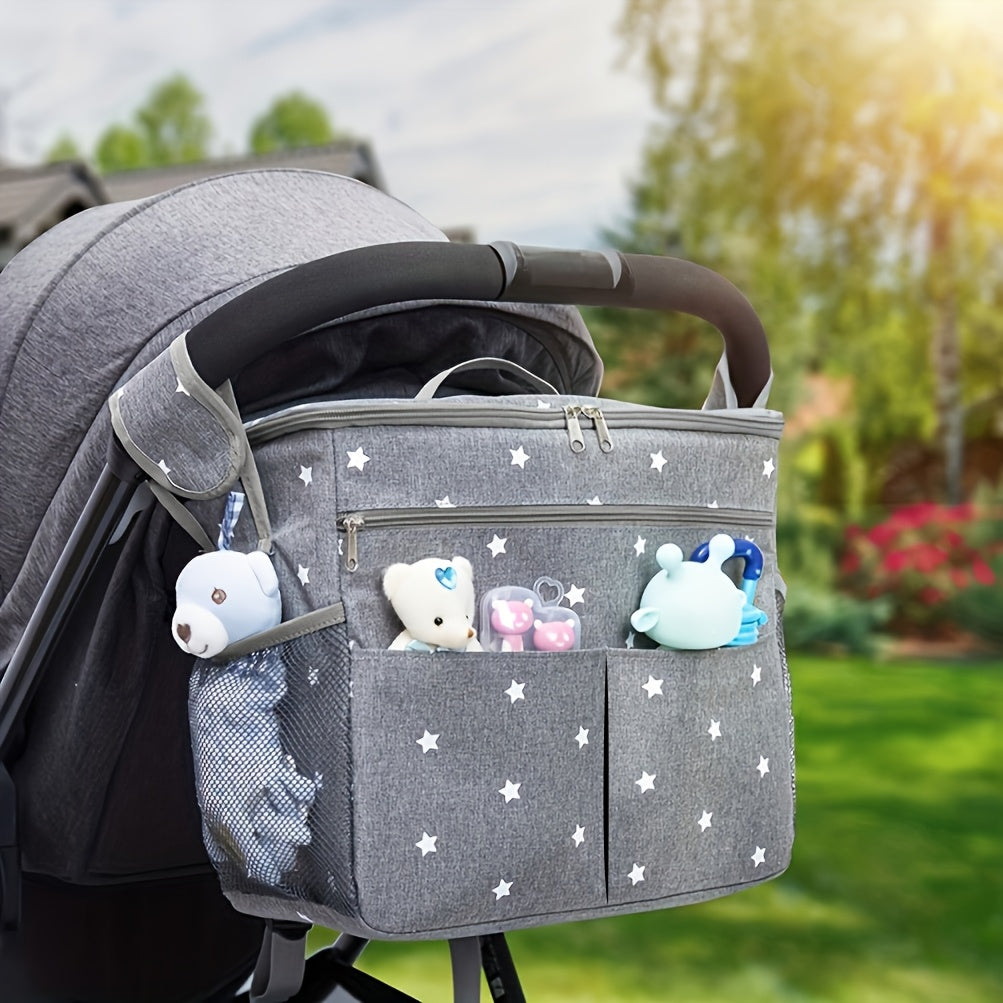 Large Capacity Diaper Bag with Stroller and Hanging Storage for Travel and Daily Use