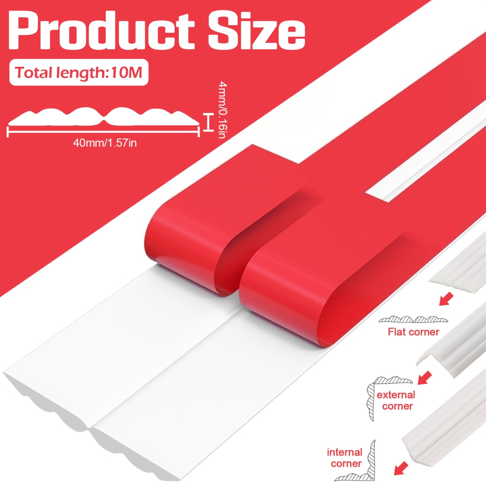 Белая резиновая уплотнительная лента в длинах 3/6/10/20 м, предназначенная для защиты от ветра и подходящая для использования в мебели и щелях. Эта лента противоударная, самоклеящаяся и обеспечивает звукоизоляцию, а также защиту от ветра и пыли,