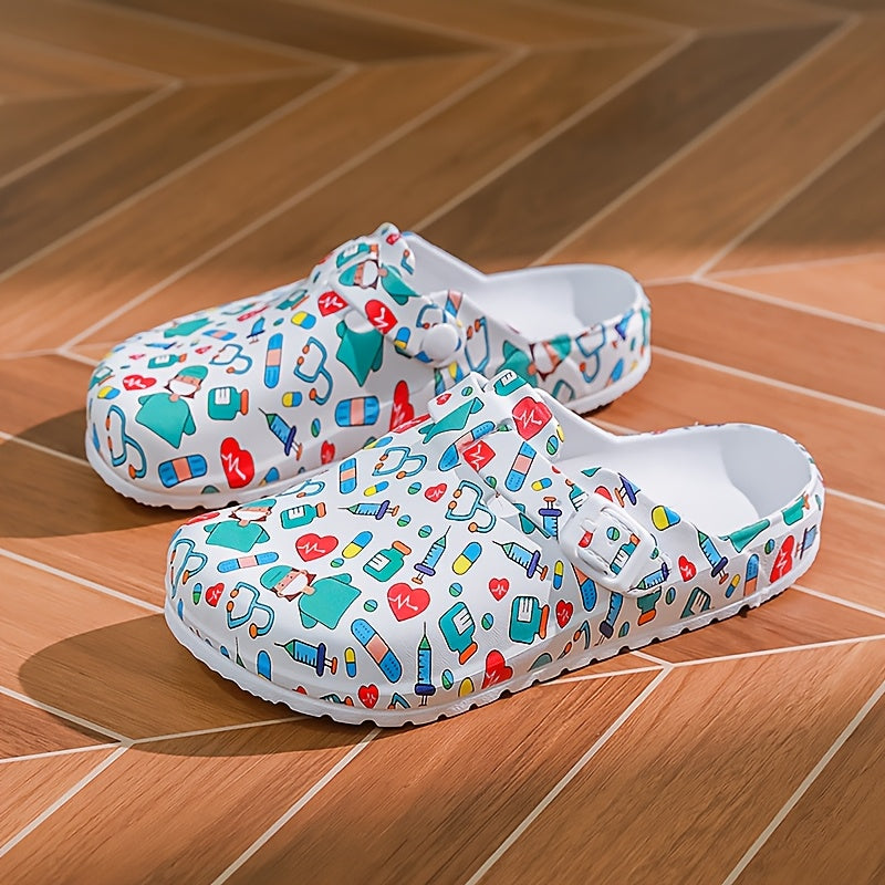 Ayollar uchun EVA klogslar, multfilm shifokor bosimi va past poyabzal bilan