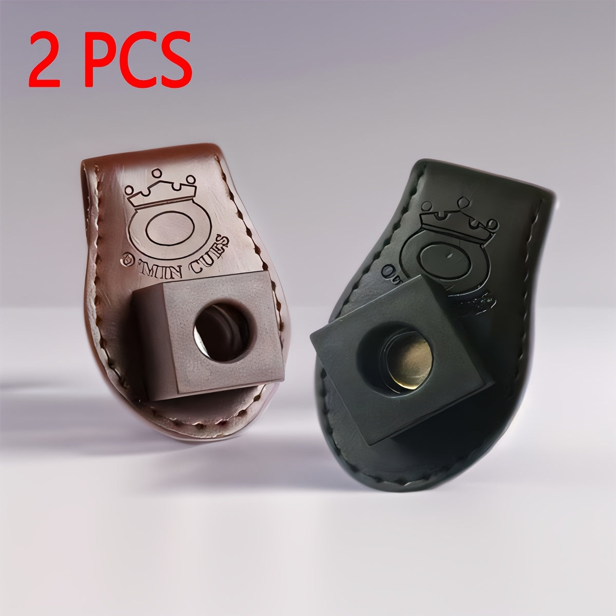 Magnetic Leather Billiard Chalk Clip for Pool and Snooker Storage