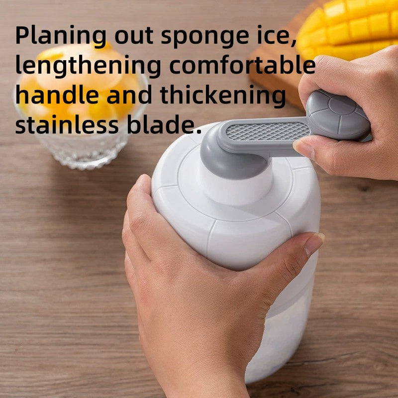 Rallador de hielo de acero inoxidable para dulces caseros, helados, cócteles, fácil de usar