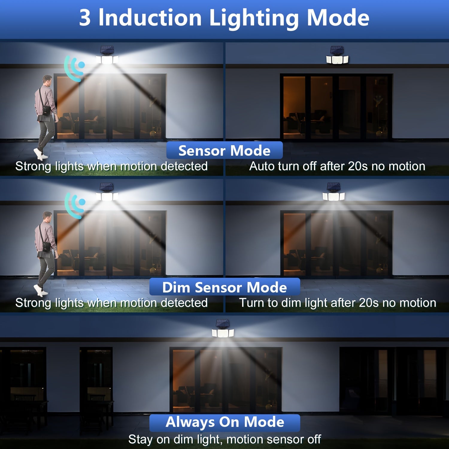 Solar Outdoor Light with Motion Sensor Remote Control 346LED Floodlight for Garden Porch Yard