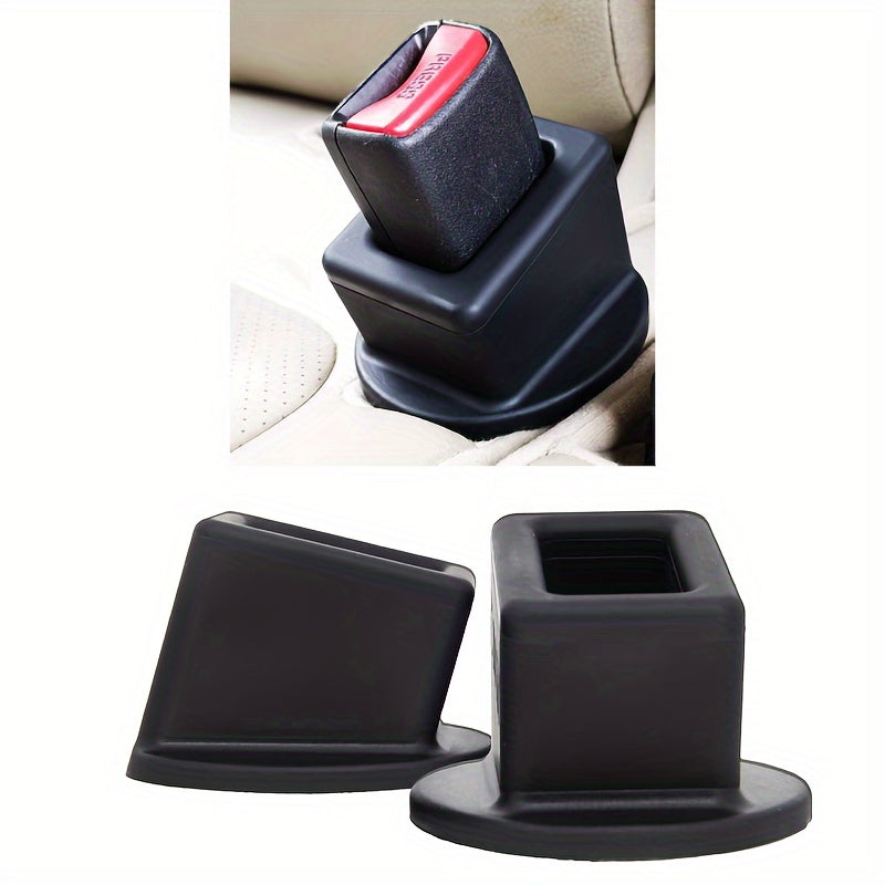 Juego de hebillas para cinturón de seguridad de asiento de coche, silicona, seguro, fácil de alcanzar