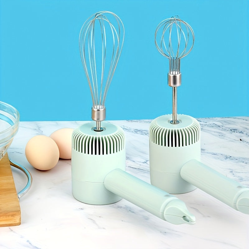 Electric Hand Mixer Stainless Steel Whisk 3-Speed Rechargeable Food Blender