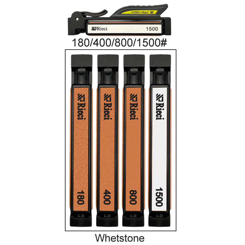 Knife Sharpener System with Fixed Angle and Diamond Whetstone for Chef's Knives