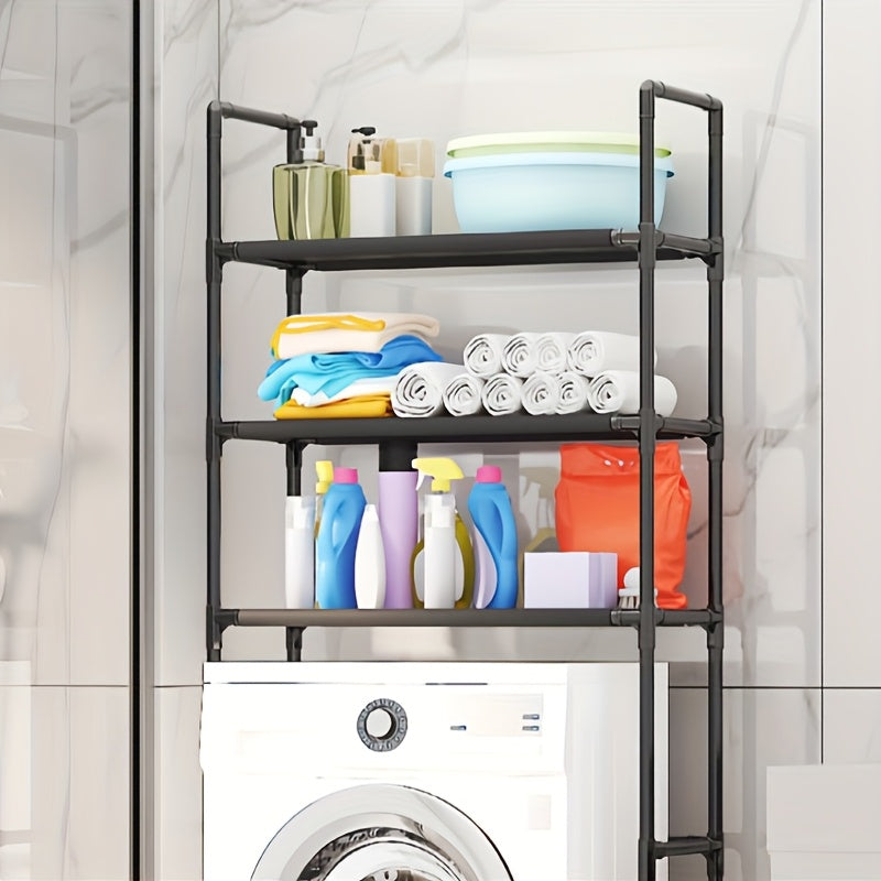 Stainless Steel Storage Rack 3-Tier Waterproof Easy to Clean for Bathroom Laundry Balcony