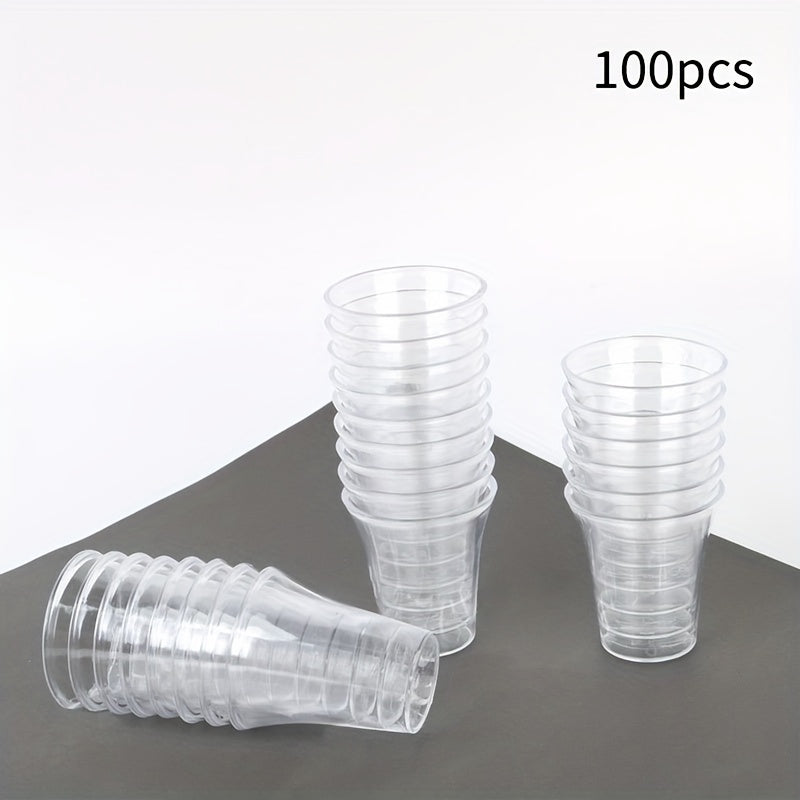 Bir martalik plastmassa shot stakanlar to'plami 50 100 200 500 shisha bayram to'y ichimlik