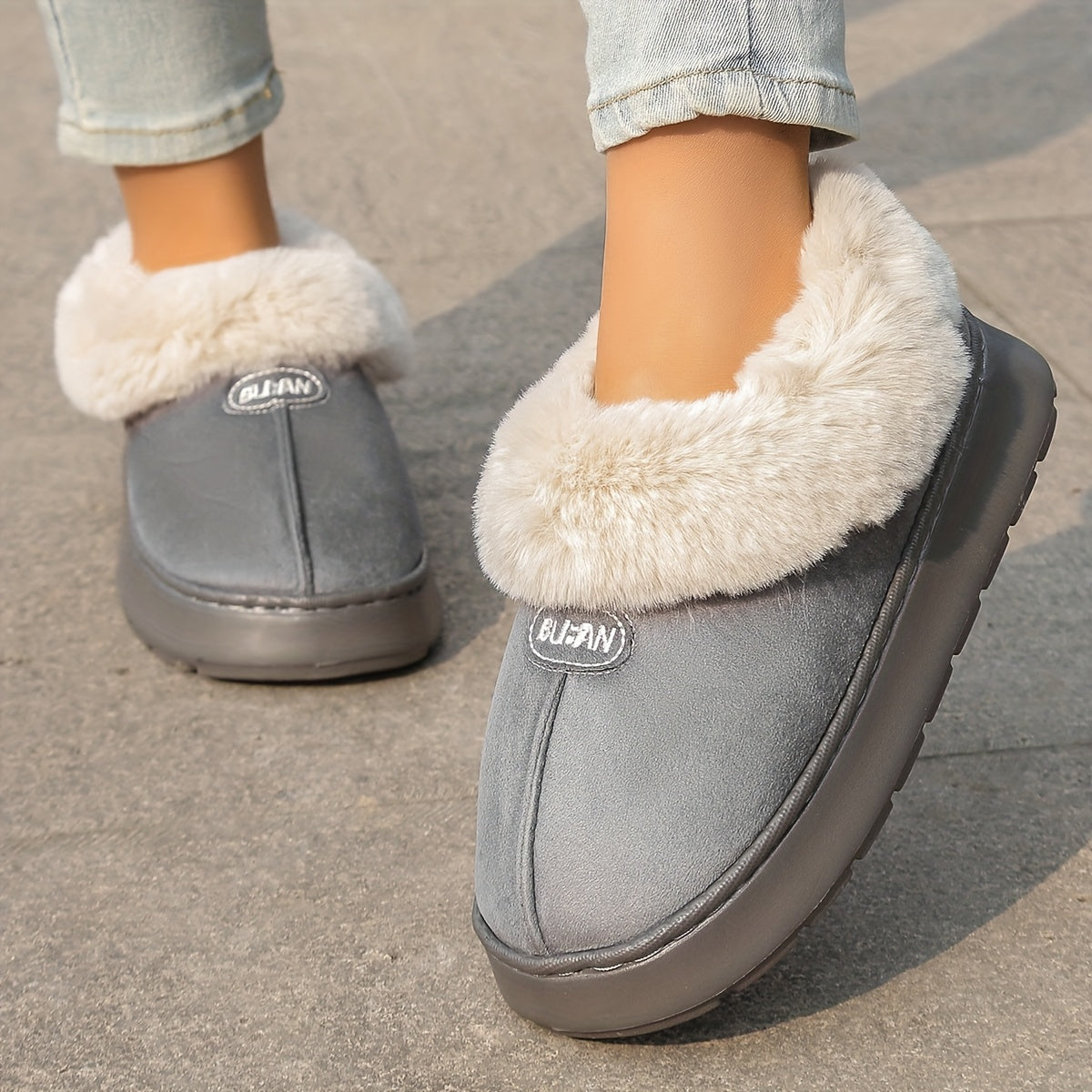 Женские зимние сапоги на fleece-утеплителе, однотонные, повседневные, водонепроницаемые, зимняя обувь