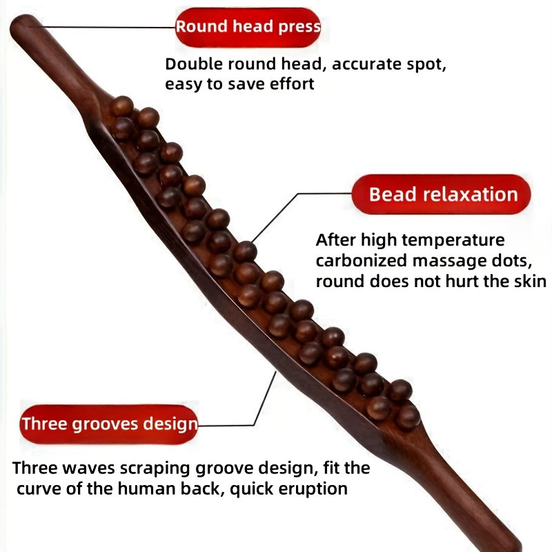 Whole Body Massage Stick with 87 Beads for Scraping and Massage