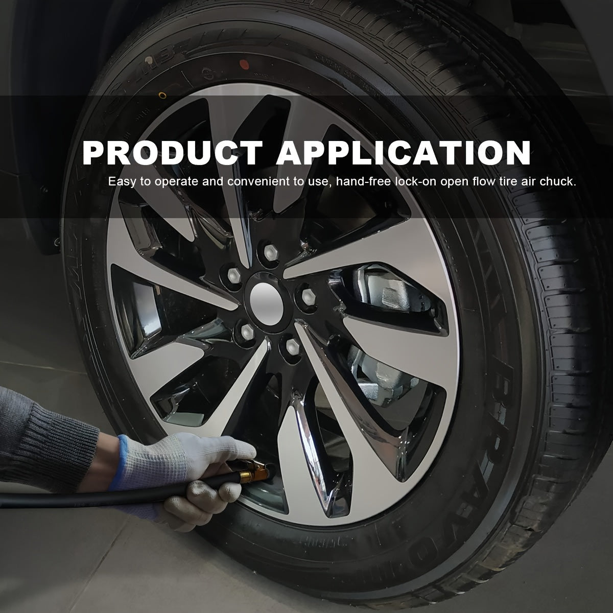 Brass Tire Inflator Lock On Air Chuck 1/4 Inch for Portable Air Compressor