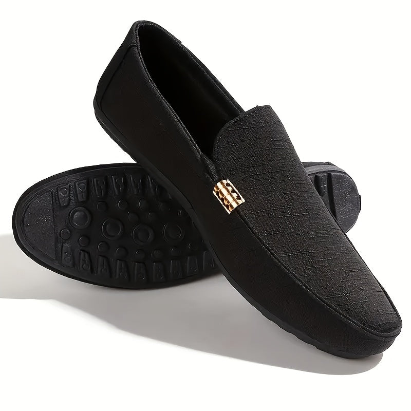 Men's Canvas Loafers Slip-On Casual Shoes for Outdoor Street Wear