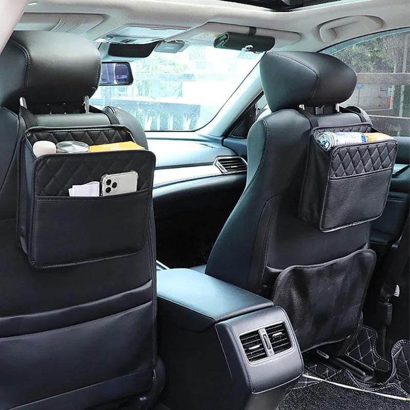 Multifunctional Car Backseat Organizer with Water Cup Holder and Tissue Storage