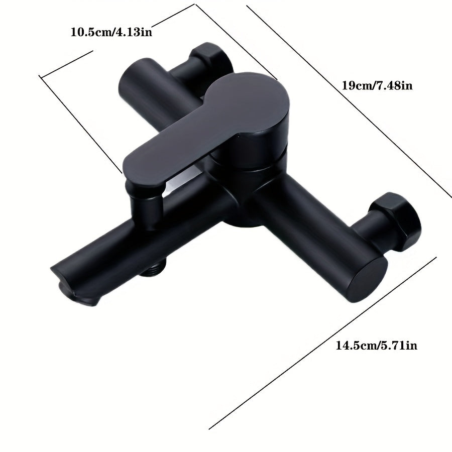 Wall-Mounted 3-Way Diverter Faucet Stainless Steel Classic Painted Finish