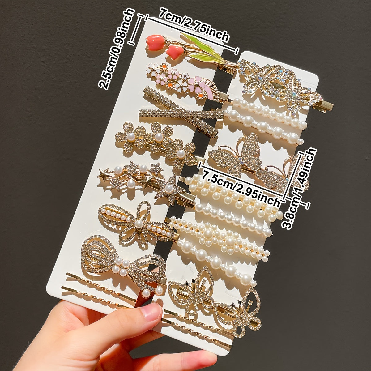 20 Pcs Women's Imitation Pearl Hair Clips for Bangs and Sides Elegant and Cute