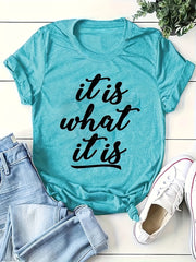 Women's Cotton Short Sleeve Casual Pocket T-Shirt