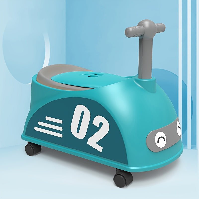 Kids' Green Plastic Toilet Seat for Children with Easy-to-Clean Design