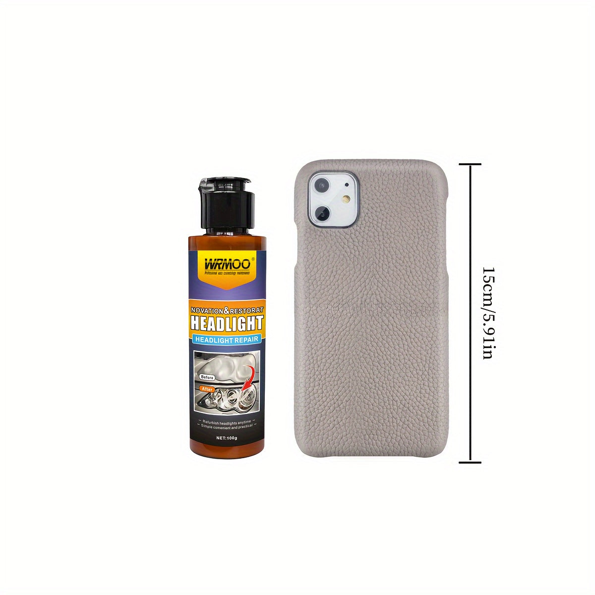 Kit de restauración de faros para coches, pulidor, limpiador de superficies, reparación de lentes