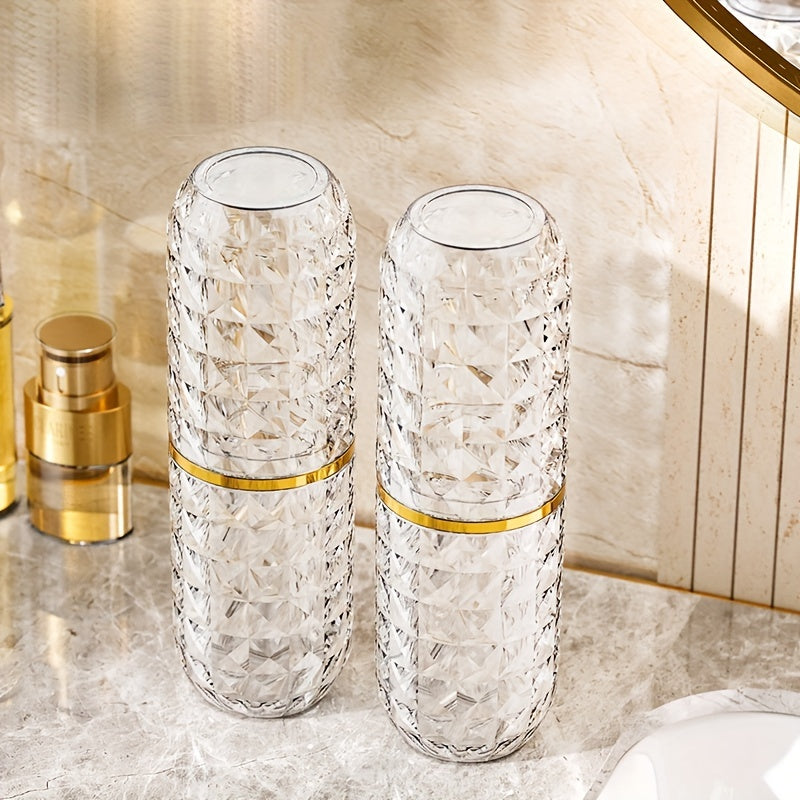 Bathroom Tumbler with Toothbrush Storage and Toothpaste Holder for Travel and Home Use