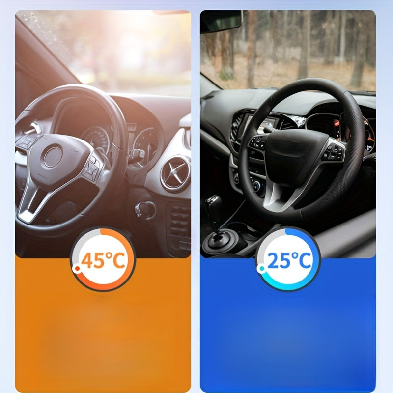 Black PVC Car Sunshade Thick Heat Insulation Sun Shield for Vehicles