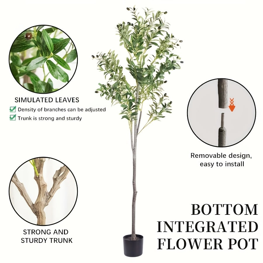Indoor Olive Tree Assembly Disassembly Simulation Plastic Floor Decor for Home