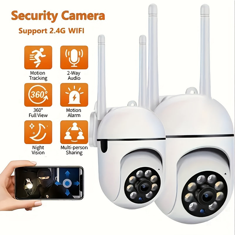1080P HD Wireless Security Camera with Color Night Vision Two-Way Audio Pan Tilt Zoom Smart Home Pet Camera