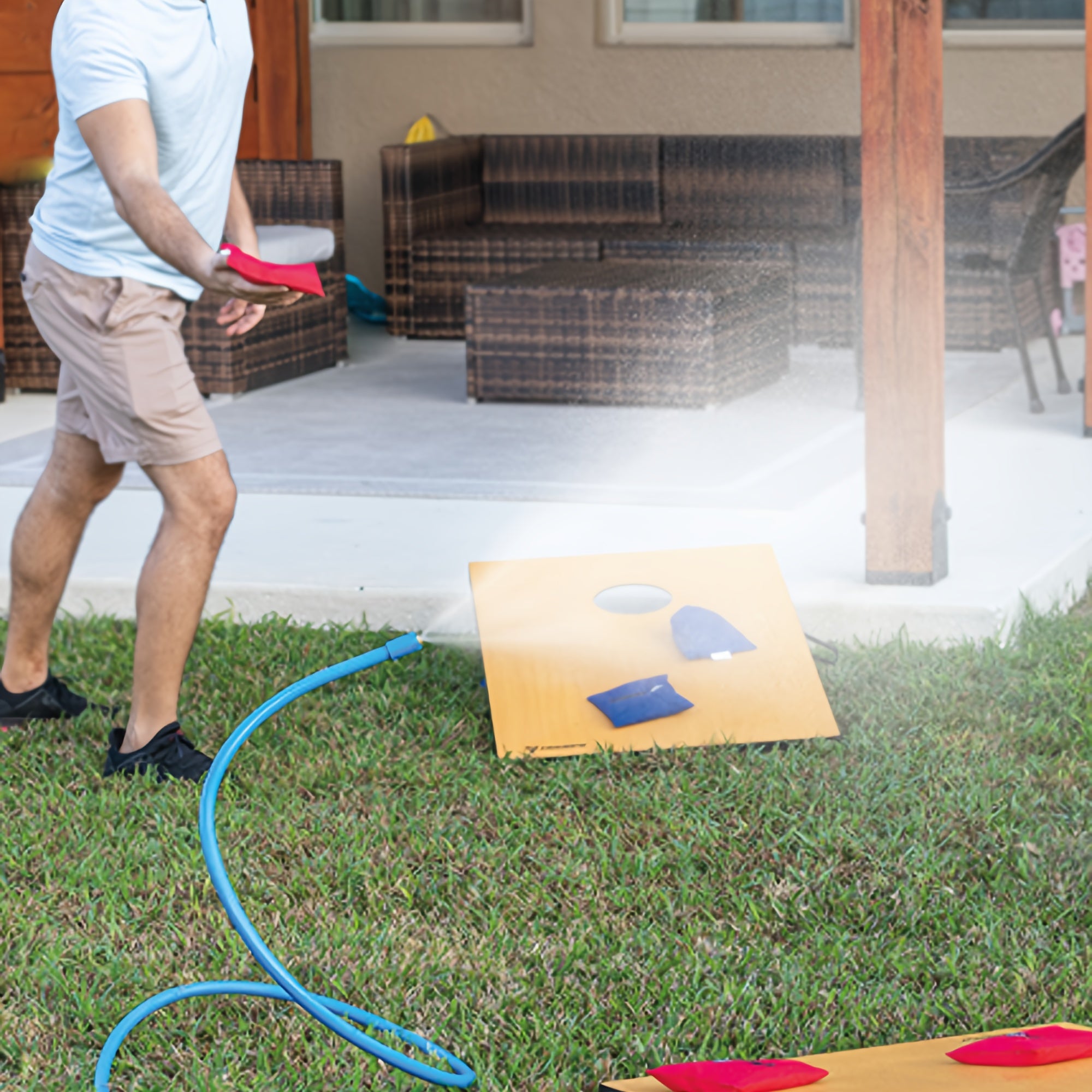 Портативная уличная система охлаждения с туманом с регулируемой высотой и латунными распылителями