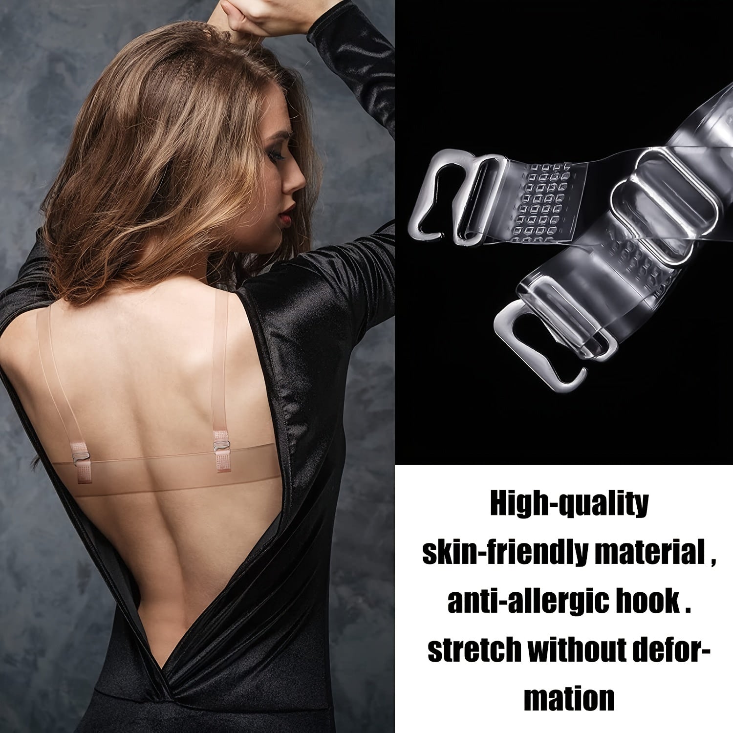 Adjustable Transparent Shoulder Straps for Bras Soft Elastic Non-Slip Lingerie Accessories