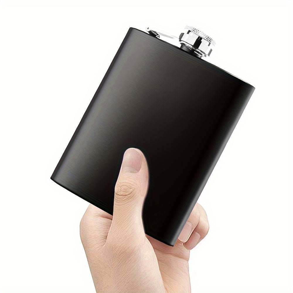 Leakproof Stainless Steel Hip Flask with Leather Cover for Whiskey Rum Vodka Portable Durable Outdoor Use