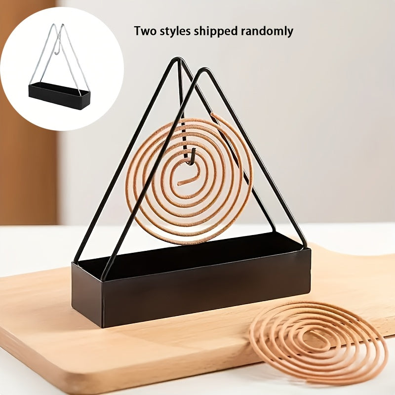 Minimalist Iron Mosquito Coil Holder with Ash Catcher Indoor Outdoor