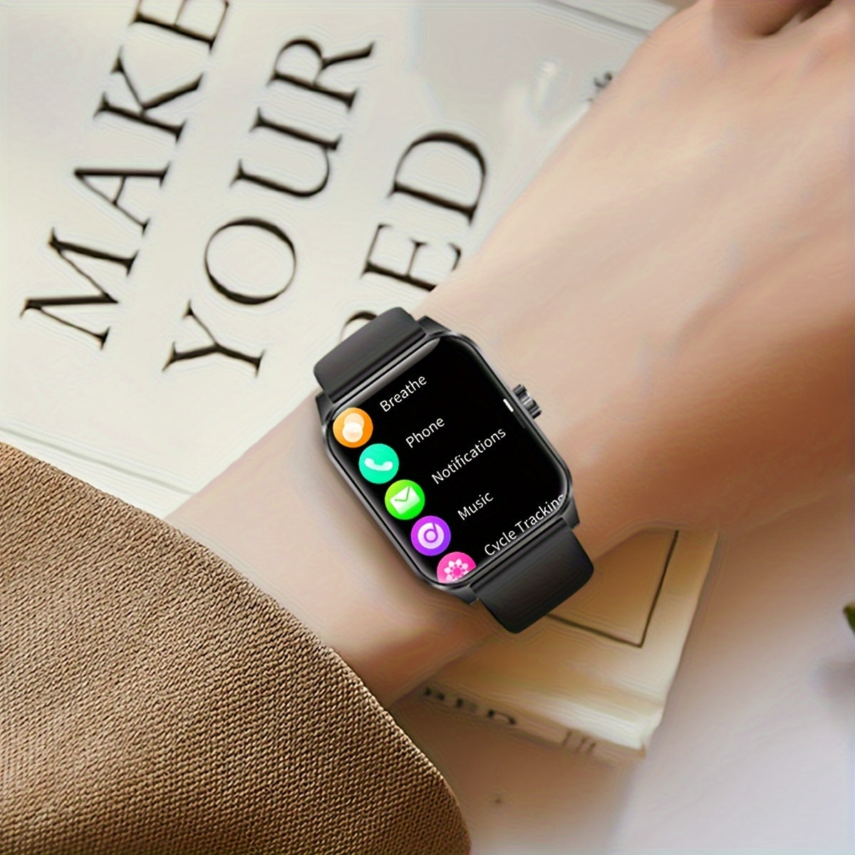 Women's Smartwatch with 1.85-Inch HD Touch Screen, 3D Dials, Long Battery Life, 100+ Sports Modes