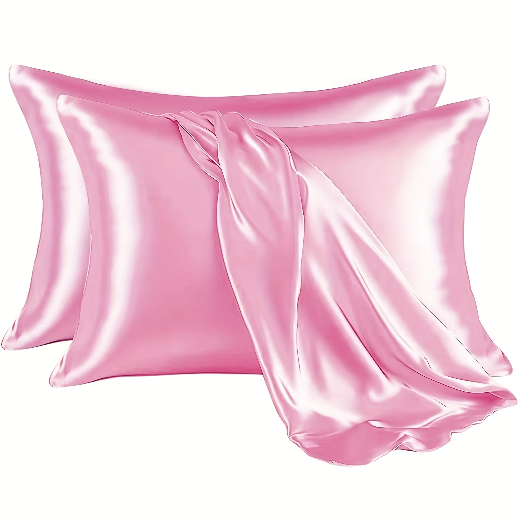 Set of 2 Satin Pillowcases for Luxurious Bedding in Soft Colors