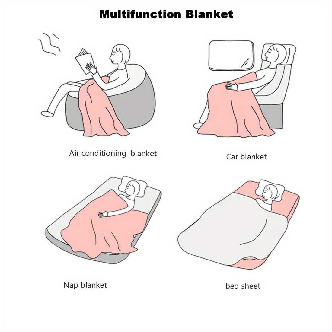 Soft Polyester Cartoon Mr Bean Flannel Nap Blanket for Office Naps and Relaxation