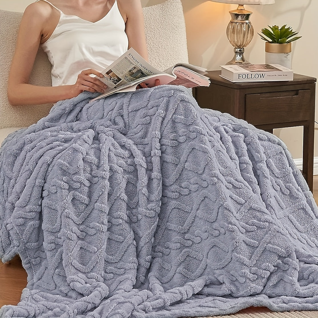 Velvet Single-Layer Blanket Sofa Throw for Travel Camping and Gifting in Multiple Colors