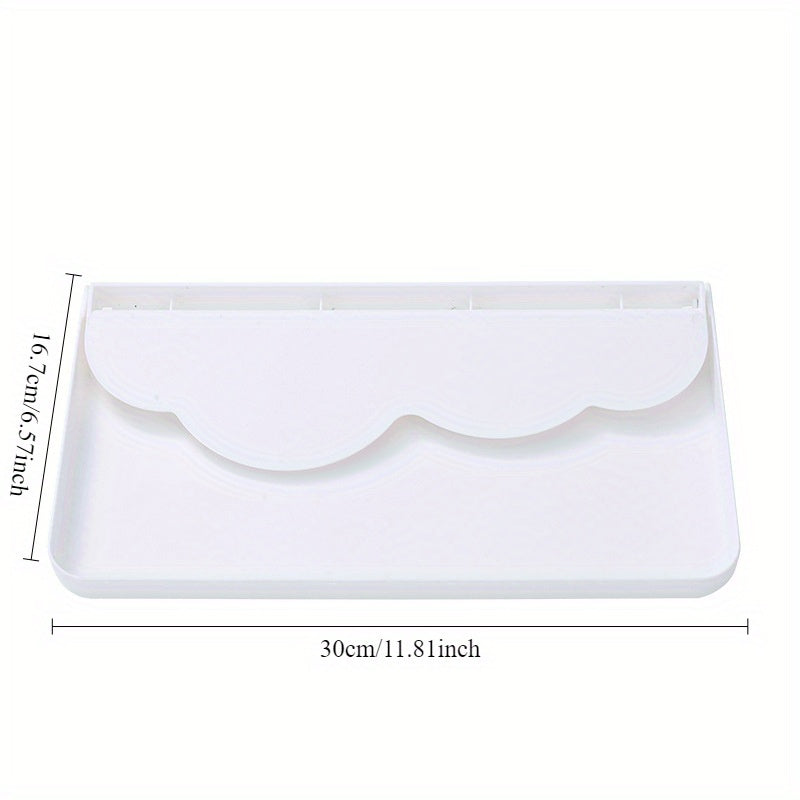 Foldable Wall-Mounted Storage Rack for Phones and Bathroom Essentials