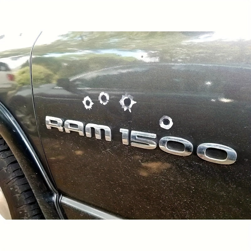 24pcs 3D Realistic Bullet Hole Stickers Waterproof Car Decor Prank Gadgets