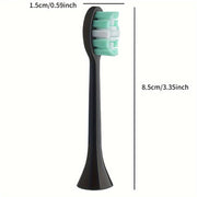 Kattalar uchun 4 ta yumshoq sochli o'rnatuvchi tish cho'tkasi boshlari, chuqur tozalash, oqartirish, to'q rangli