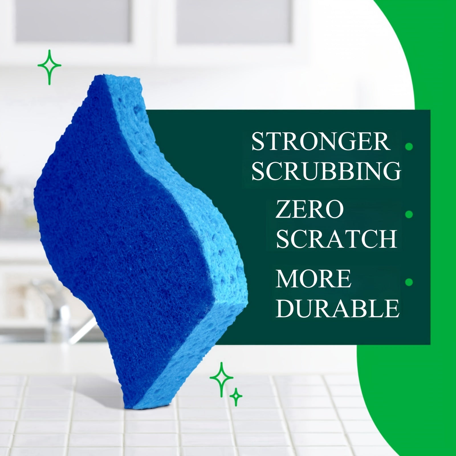 Tovoq va tozalash uchun 4, 6 yoki 12 ta Multipack Scrubbing Sponges, ikki tomonlama, chizilmasiz