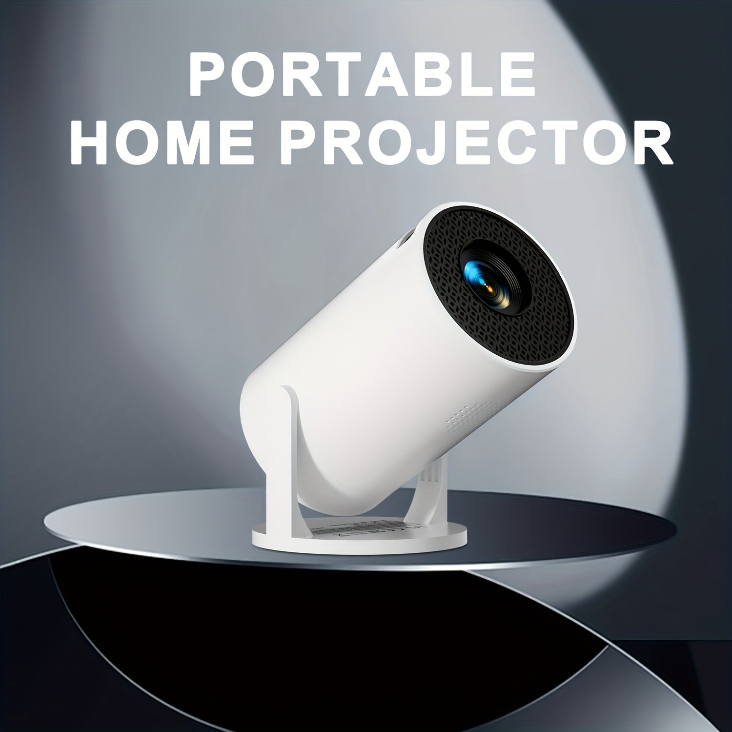 Portable HD Mini Projector with 180° Rotation, Smartphone Sharing, Built-in Speakers