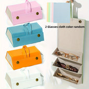 3 juft ko'zoynak uchun himoya qopqog'i, ayollar uchun mustahkam sayohat qopqog'i, 2 ta tasodifiy rangdagi tozalash matosi bilan birga