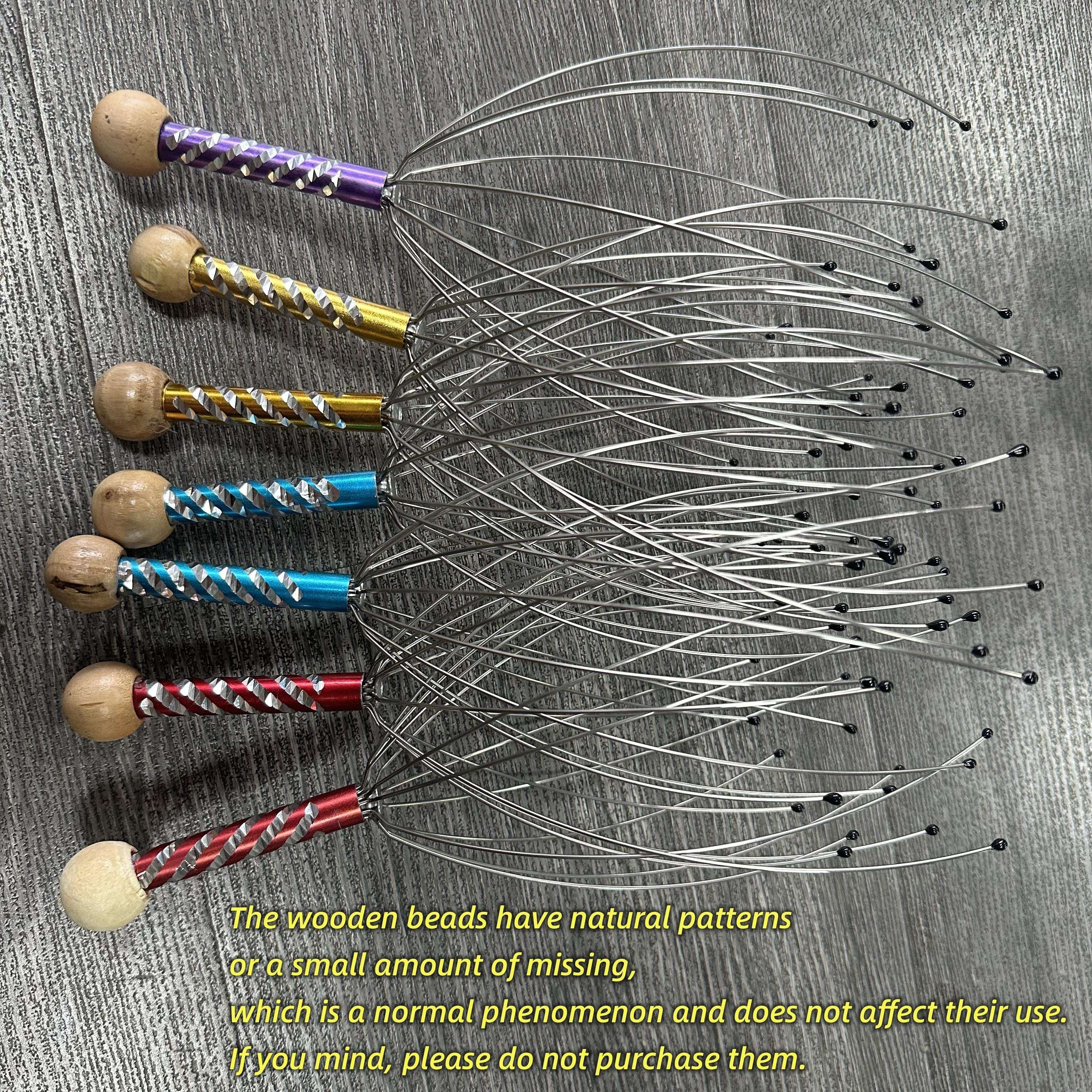 Metal Head Massager Octopus Design Deep Tissue Scalp Massage Tool Portable for Home Travel