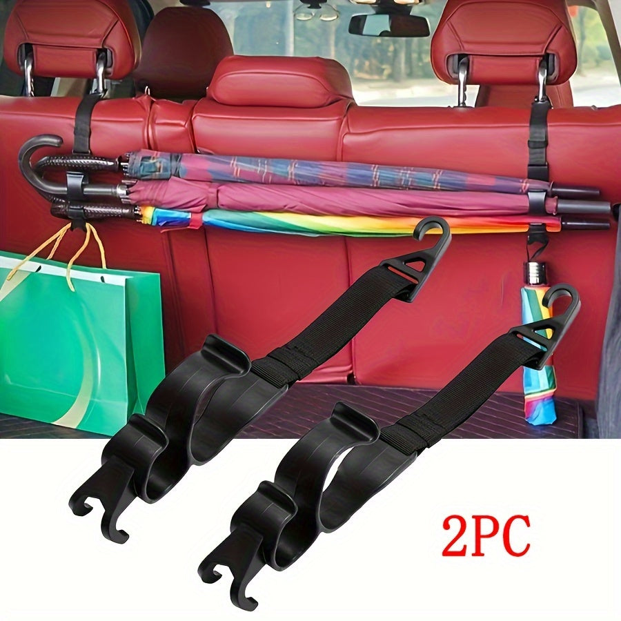 Universal Car Backseat Hook Organizer Plastic Adjustable Storage Hanger