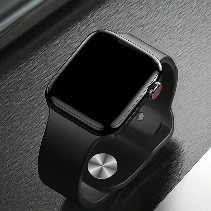 4-Pack Glossy Soft Glass Smartwatch Screen Protectors for Apple Watch SE/3/4/5/6/7/8 Full Coverage 9D Plastic Film