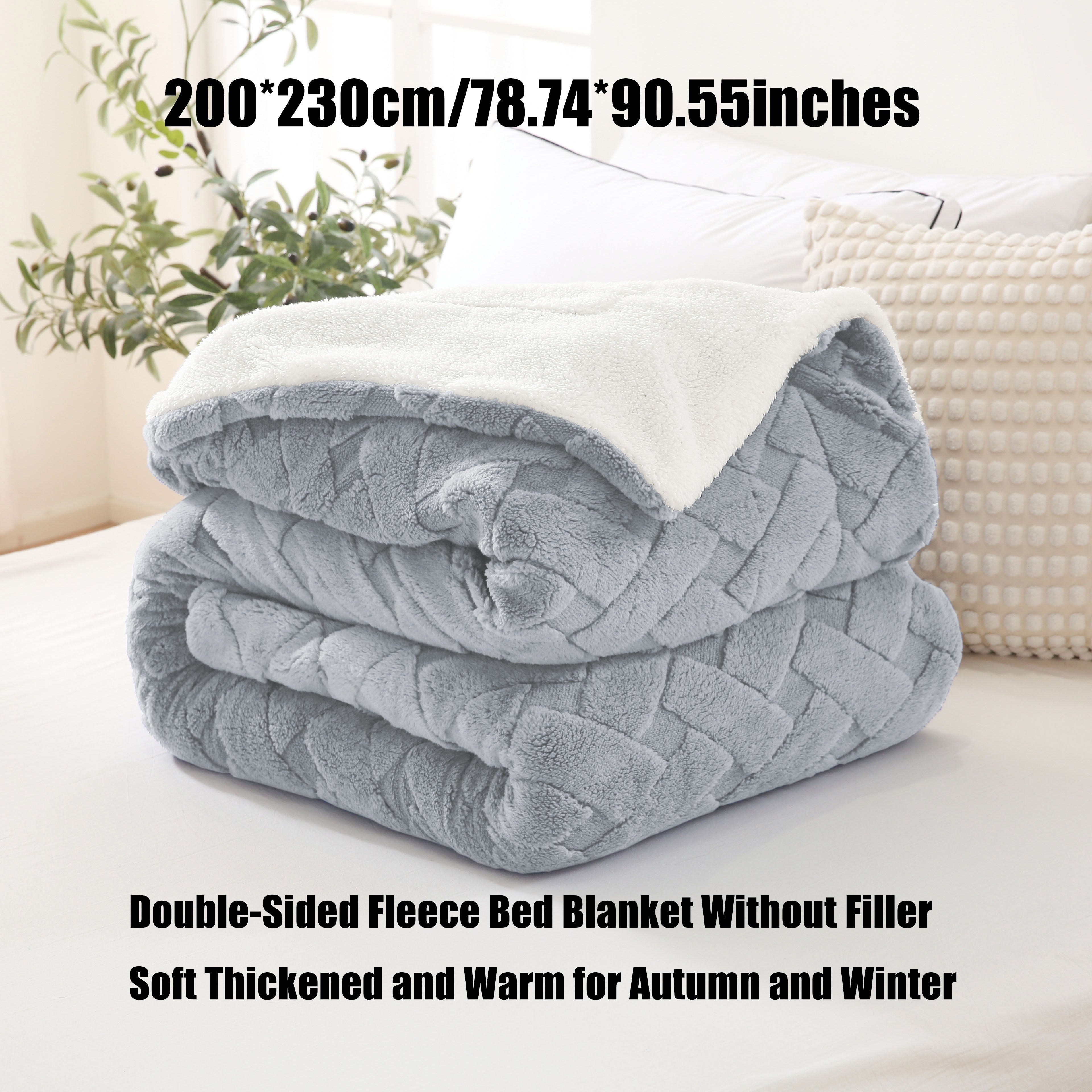 Contemporary Diamond Pattern Fleece Throw Blanket Soft Polyester Blend All-Season Warmth
