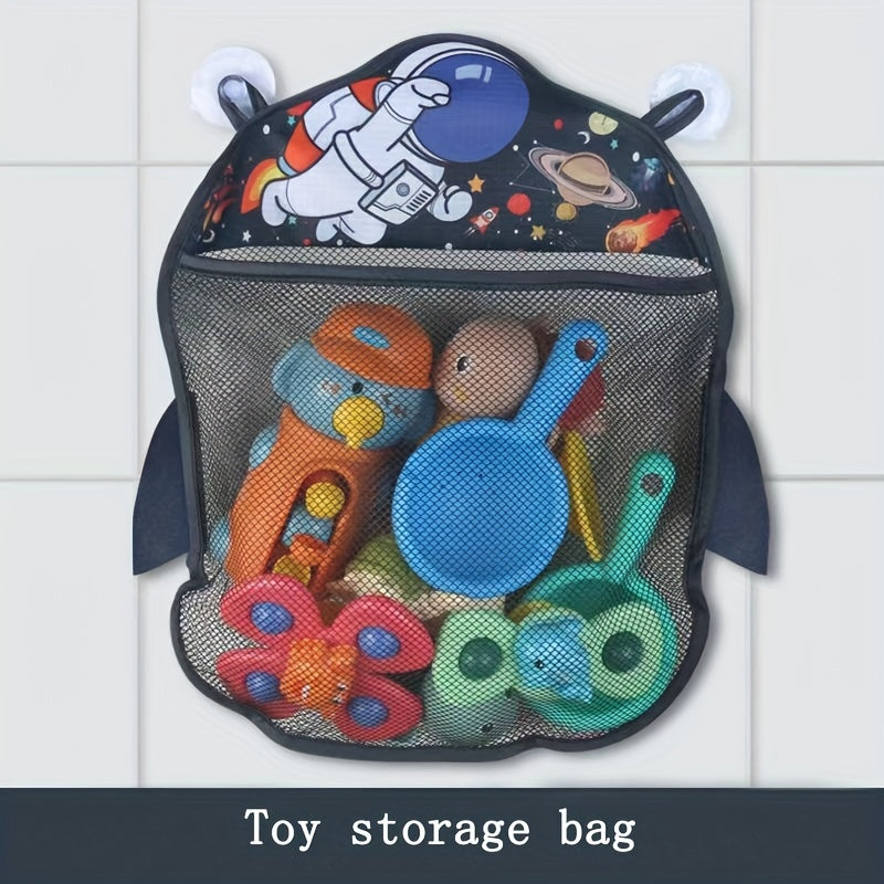 Baby Bath Toy Storage Bag with Suction Cups Kid's Bathroom Organizer