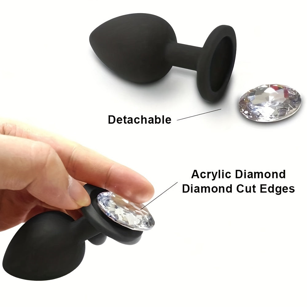 Adult Silicone Anal Plug Set Non-Powered 3 Sizes Beginner Butt Toys