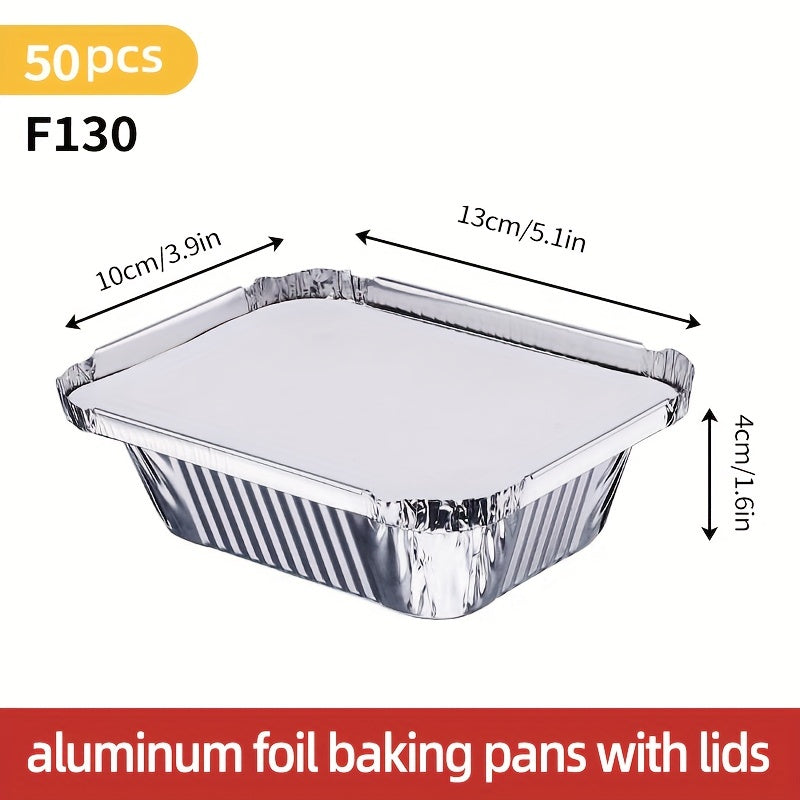 50 Pack Aluminum Foil Steam Table Pans Deep Food Storage and Prep