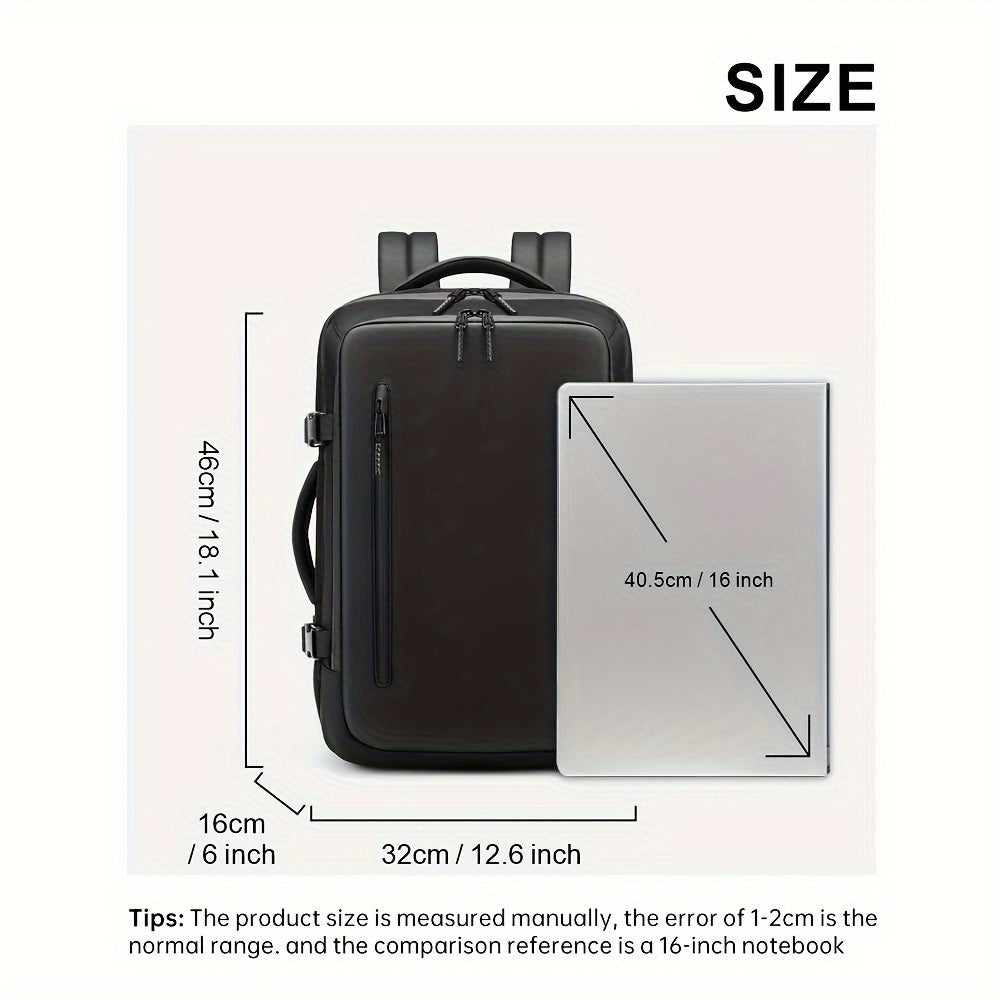 Sayohat uchun katta sig'imli vakuum saqlash sumkasi, 16 dyuymli noutbuk ruksagi, ko'p funksiyali biznes sumkasi Yevropa va Amerika uslubida.