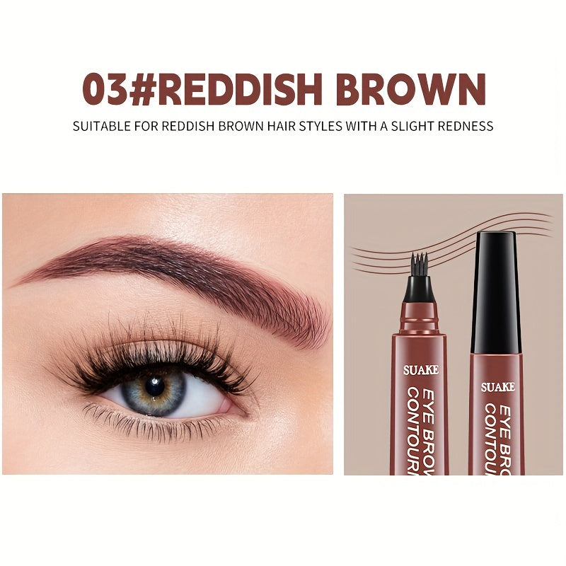 Lápiz de cejas impermeable para microblading para mujer con 4 cabezales divididos y 5 colores